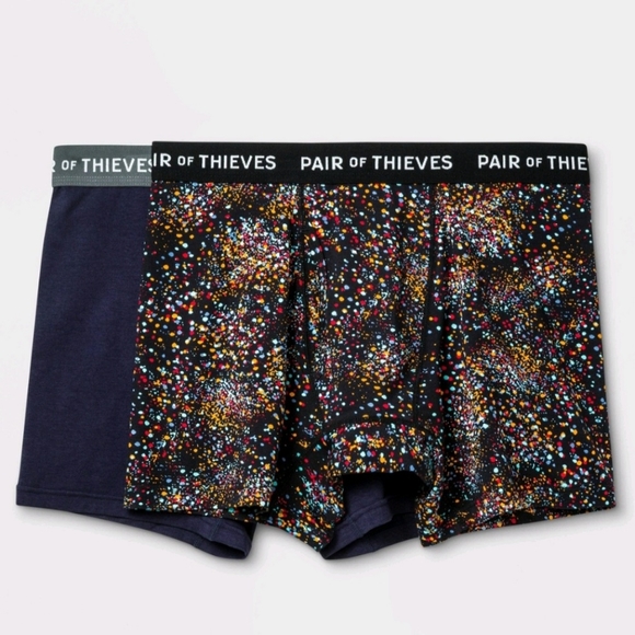 Pair of Thieves Mens super soft boxer briefs 2pk Black Large - Picture 1 of 3